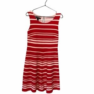 INC Red And White Striped Dress